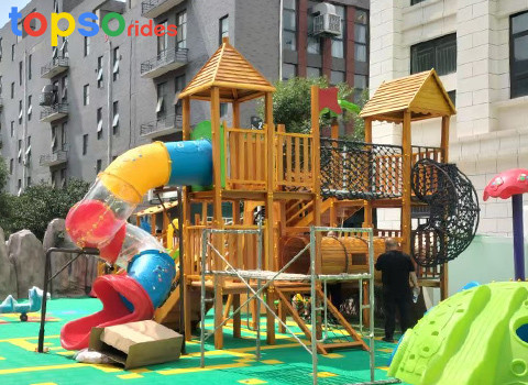 Children Outdoor Playground Big Slides